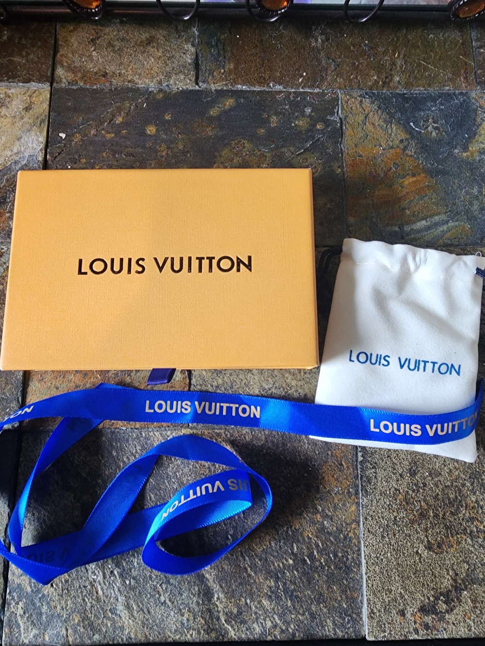 Louis Vuitton Box- Blue Branded Ribbon and Dust Bag Set